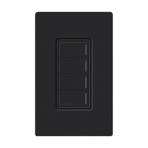 LUTRON RADIORA 3 (RadioRa3) Botonera Sunnata Negro 4 escenas para Radio RA3, programe escenas diferentes en cada botón.
