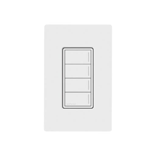 LUTRON RADIORA 3 (RadioRa3) Botonera Sunnata Blanco 3 escenas y 2 botones subir/bajar para Radio RA3, programe escenas diferentes en cada botón.