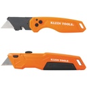 Klein Tools Juego de Navajas Multiusos Deslizable y Plegable de 135º o 180º con Botón de liberación Rápida y Fácil