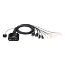 ATEN Conmutador KVM con cable HDMI 4K USB de 2 puertos con selector de puerto remoto