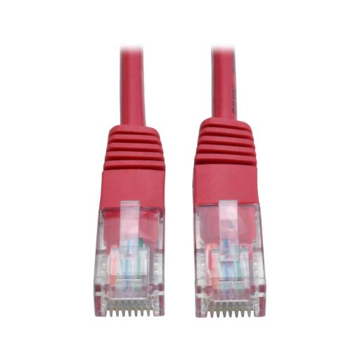 Tripp Lite CABLE PATCH CAT5E UTP MOLDEADO 350MHZ RJ45 M/M ROJO 3.05M .
