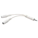 Tripp Lite DIVISOR Y DE CABLES 3.5MM MINI AUDIO ESTEREO M A 2XH BLANCO