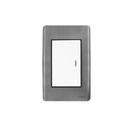 JWJ Placa de policarbonato con Interruptor sencillo 10 A/ 127 V CA ~ 60 Hz / Carcasa de Acero.