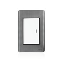 JWJ Placa de policarbonato con Interruptor sencillo 10 A/ 127 V CA ~ 60 Hz / Carcasa de Acero.