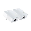 TPLINK Kit Adaptador Powerline Ethernet, tecnologia HomePlug AV, 500Mbps, Plug and Play, hasta 300 M dentro de casa, 1 Puerto 10/100 Mbps y tamaño ultra compacto
