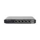 RUIJIE Router administrable cloud con 3 puertos LAN gigabit, 1 Puerto WAN gigabit y 1 puerto LAN/WAN gigabit configurable, hasta 100 clientes con desempeño de 600 Mbps asimétricos