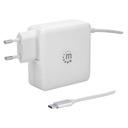 Cargador de energía PD con cable USB C integrado 60 W Manhattan.