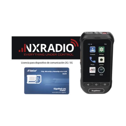 NXRADIO KIT Radio RG360 +12 Meses Servicio NXRADIOTERMINAL + SIM TELCEL 1GB Mensual por 12 Meses