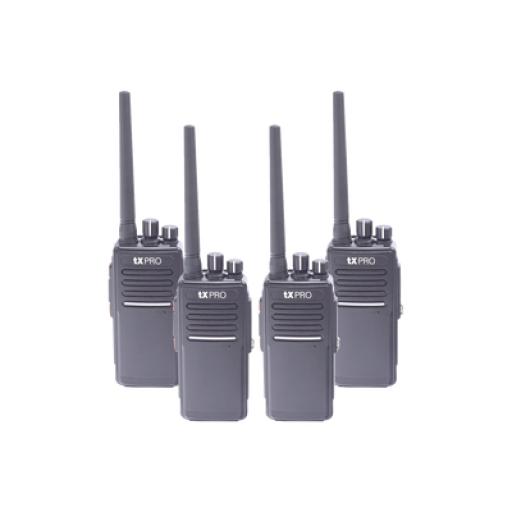 TX PRO KIT de cuatro radios TX680AV y dos cargadores adicionales