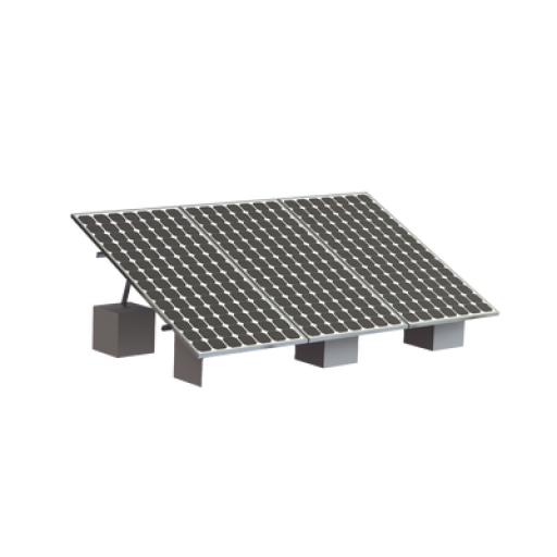 Epcom Montaje para 3 Panel Solar, Riel "8" de 4050mm para Módulos con Espesor de 35mm, Velocidad de Viento Máx. 136km/h (20° a 45°)