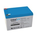 LINKEDPRO BY EPCOM Batería 12 Vcc / 12 Ah / UL / Tecnología AGM-VRLA / Para uso en equipo electrónico, Alarmas de Intrusión / Incendio/ Control de acceso / Video Vigilancia / Terminales F1 y F2.