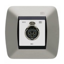 EGI AUDIO SOLUTIONS CONEXIÓN CAJA 60 MM. XLR HEMBRA DE PARED. BLANCO.