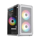 GABINETE ACTECK (AC-939256) DOOM PRO MESH GI730M,MICRO ATX,1*USB 3.0,FRENTE MALLA,3 FAN RGB,BLANCO