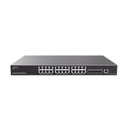 Grandstream Networks Switch Capa 3 PoE+ Administrable / 24 puertos 10/100/1000 Mbps + 4 Puertos SFP+ de 10 Gigabits / Hasta 360W / Compatible con GWN Cloud.