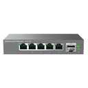 Grandstream Networks Switches de red Multi-Gigabit de 2.5G No Administrable / 5 Puertos RJ45 de 100/1000/2500Mbps / 1 puerto de fibra SFP+