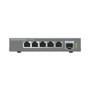 Grandstream Networks Switches de red Multi-Gigabit de 2.5G No Administrable / 5 Puertos RJ45 de 100/1000/2500Mbps / 1 puerto de fibra SFP+