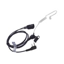 TX PRO Micrófono - audífono de solapa con tubo acústico transparente para ICOM IC-F11/ 14/ 3021/ 3013/ 3103/ 3003/ 1100D/2100D