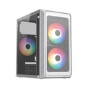 GABINETE ACTECK (AC-939232) DOOM PRO CRYSTAL GI730,MICRO ATX,1*USB 3.0,CRISTAL TEMP,3 FAN RGB,BLANCO