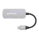 Convertidor Docking USB-C a HDMI, 3 en 1 con PD Manhattan Gris.