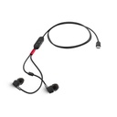 Lenovo 4XD1C99220 audífono y auriculare Auriculares Alámbrico Intra auditivo Música/cotidiano USB Tipo C Negro