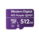 Western Digital Memoria Micro SD Western Digital Purple WDD512G1P0C512 GB Micro SC QD101- 1UHS Clase 10 para videovigilancia.