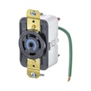 Hubbell Receptáculo de Media Vuelta Industrial 30 A 120/208 V CA/ Nema L5-30R /Color Negro.