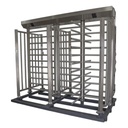 AccessPRO Torniquete De Paso Doble de Cuerpo Completo con Puerta Lateral y Rehilete de Acceso / Fabricado en Acero Inoxidable Grado 304 /