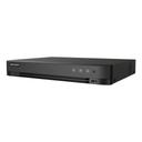 Hikvision Digital Technology DVR 4 Canales TURBOHD + 4 Canales IP / 8 Megapixel (4K) / Audio por Coaxitron / ACUSENSE / Reconocimiento Facial / 1 Bahía de Disco Duro / Salida de Video en Full HD / H.265+ / Alarmas I/O