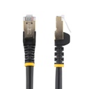 StarTech.com CABLE DE RED ETHERNET CAT6A BL LINDADO DE 15CM NEGRO