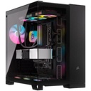 GABINETE CORSAIR (CC-9011269-WW) ICUE LINK 6500X RGB,NEGRO,CRISTAL TEMPLADO,MED-TORRE,SIN FUENTE