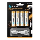 Steren 4 BATERIAS RECARGABLES STEREN USB LI-ION AA 1460