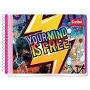 Scribe Cuaderno Italiano Espiral Scribe Mega C7 Cuadro Grande 100 hojas