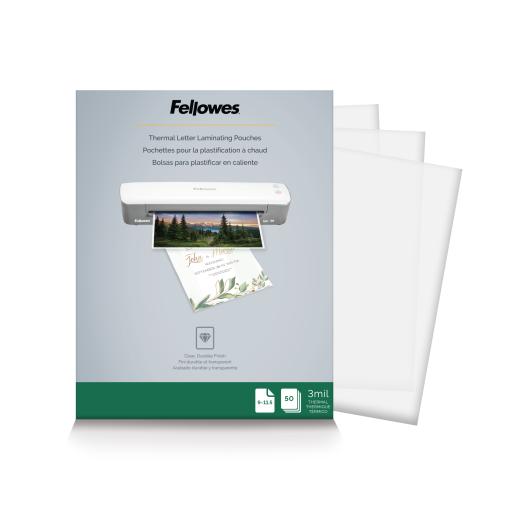 [FELLOWES_5744301] Fellowes Cubierta Fellowes para Laminadora T/Carta 3 Micras C/50 piezas