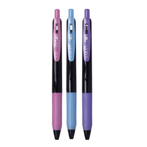 Zebra Boigrafo Zebra decoshine retractil Punto fino 0.5 tinta gel colores surtidos pastel caja c/3