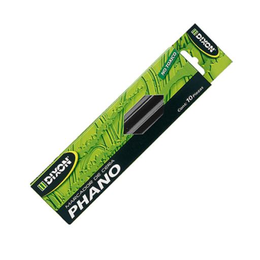 Dixon Marcador de Cera Dixon Phano Negro Caja c/10 piezas