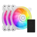 Cooler Master VENTILADOR COOLER MASTER MASTERFAN MF120 HALO 3 EN 1 BLANCO