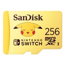 Sandisk Tarjeta SANDISK microSDXC de 256 GB con Licencia para Nintendo Switch Edicion Pokemon Pikachu  SDSQXAO 256G GN6ZK