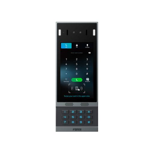 Fanvil Videoportero SIP i67, Reconocimiento Facial, 2 relevadores, Teclado retroiluminado, anti-vandálico, IP66 y IK07, PoE