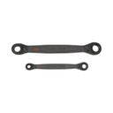 Klein Tools Juego de 2 llaves Estriadas de Matraca 4 en 1 con 8 Medidas Inglesas 1/2-5/8", 3/4-9/16", 1/4-3/8", 7/16-5/16"