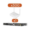 FiberHome Kit 300 ONU´s GPON WiFi 6, 2.4/5 GHz, 4 puertos Gigabit + 1 POTS + 2 USB, conector SC/UPC + 1 OLT AN6001G16-AC