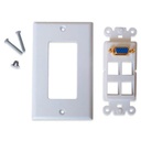 Data Components TAPA (FACEPLATE) SVGA 1 PUERTO + 4 CAVIDADES