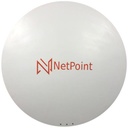 NetPoint Antena Direccional / 4 ft / 5.9-7 GHz / Ganancia 36 dBi / SLANT de 45 ° y 90° / Ideal para radios (C060940C121C) / Incluye Jumpers con conector N-Macho a RSMA / montaje y radomo incluido.