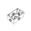 RAWELT Caja Condulet FS de 3/4" (19.05 mm ) con cinco bocas a prueba de intemperie.