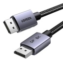 Ugreen Cable DisplayPort 1.4 | 1 metro | Resolución 8K@60Hz | Blindaje interno Múltiple | 3D/HDR+/HDCP | 32.4 Gbps | FreeSync G-Sync | Certificado VESA | Núcleo de Cobre Estañado | Malla de Nylon | Carcasa de Aluminio.