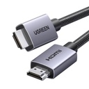 Ugreen Cable HDMI 2.0 de Nylon Trenzado | 1 m | 4K@60Hz | ARC | Dolby ATMOS | True HD | DTS HD | HDR | 3D Inversivo  | 3 modos de Visualización | 3 Capas de Protección + 4 de Blindaje | Niquelado | Carcasa de Aluminio.