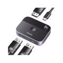 Ugreen Conmutador DP 1.4 8K | HDMI Splitter 2 Entradas a 1 Salida | Bidireccional | 3D | HDR10+ | Dolby Atmos | 240Hz | 48Gbps | Compatible Free-Sync/G-Syng | Sincronización de Audio | Potentes Chips de Última Generación.