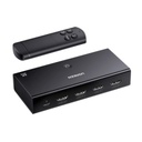 Ugreen Conmutador HDMI Switch 4@60Hz | 3 Entradas a 1 Salida | 3D | HDR | Dolby Atmos | DTS5.1/7.1 | HDCP2.2 | PCM2.0 | HDMI2.0 | Reduce el Retraso y la perdida de fotogramas | Incluye Control Remoto.