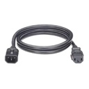 HOFFMAN Cable de Alimentación Eléctrica Con Bloqueo de Seguridad, de IEC C14 a IEC C13, 1.8 Metros de Largo, Color Negro, 1 Pieza
