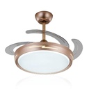 JWJ Ventilador de Techo con Luminario LED de  110 V CA 50/60 Hz /  88 W /4500 Lm / 6500 - 4 000 - 2 700 K /3 Tonos de Luz / 1075 mm / 6 Velocidades /No Dimeable.