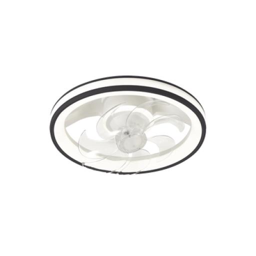 JWJ Ventilador de Techo con Luminario LED de  110 V CA 50/60 Hz /  88 W /4500 Lm / 6500 - 4 000 - 2 700 K /3 Tonos de Luz / 501 mm / 6 Velocidades / Dimeable.